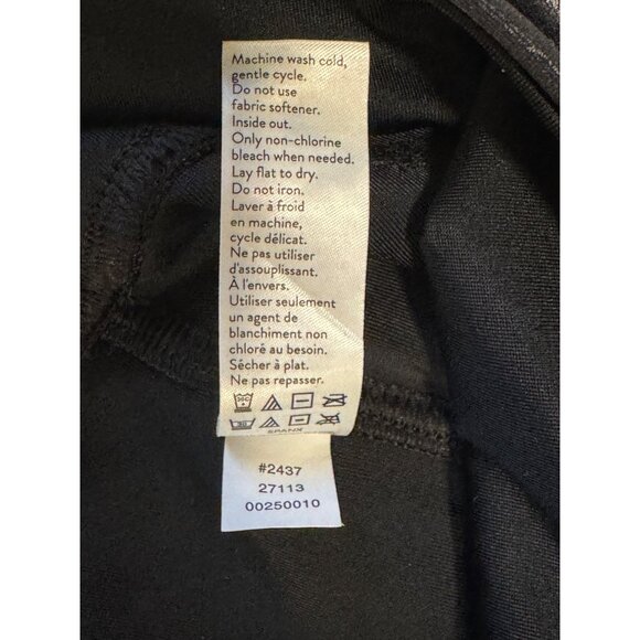 Spanx Black‎ Liquid Faux-Leather Leggings Size M Style 2437 Spanxshape Stretch - Picture 12 of 12